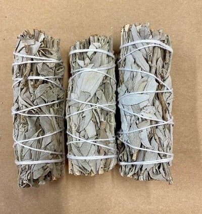 Single White Sage Bundle 4" Wand