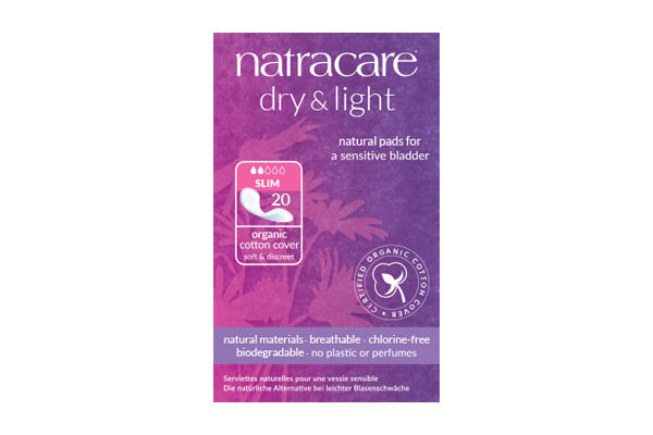 Dry & Light Natural Pads - Slim - for a Sensitive Bladder