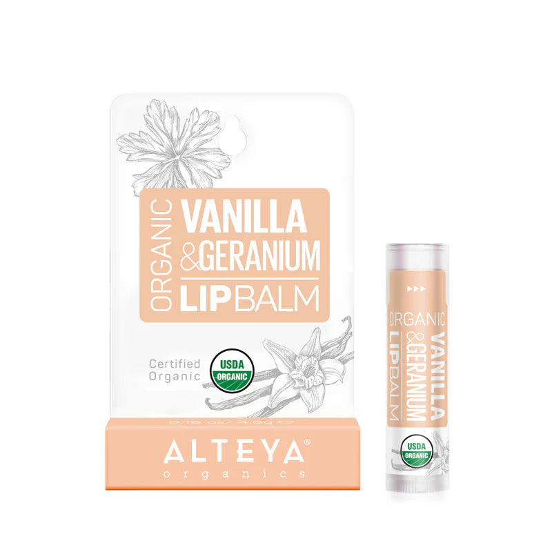 Organic Lip Balm Vanilla & Geranium