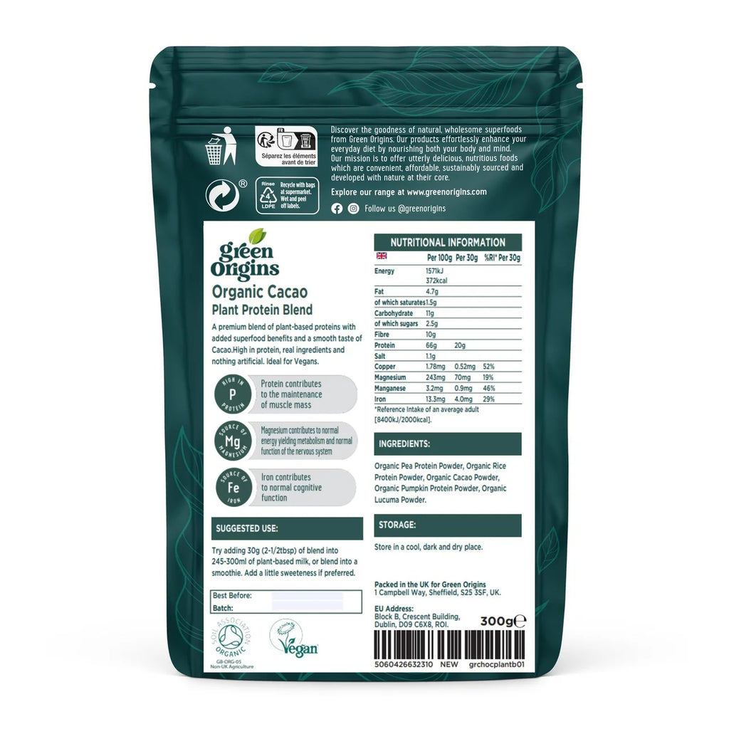 Organic Cacao Plant Protein Powder