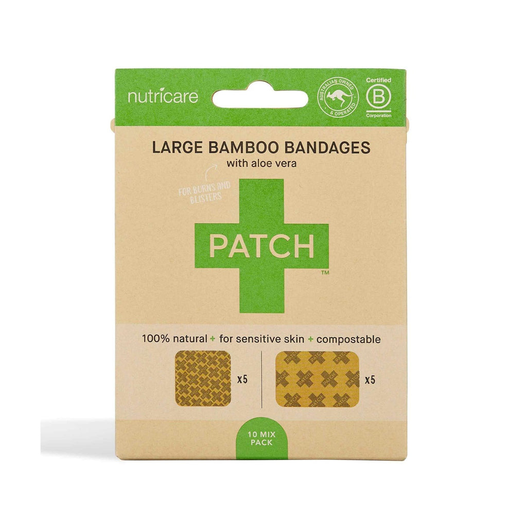 Large Patch Bamboo Plasters with Aloe Vera - 10 pack