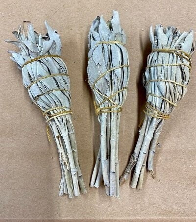 Single White Sage Bundle 4" Wand