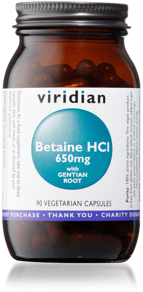 Betaine HCI 650mg with Gentian Root
