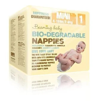 Bio-Degradable Nappies Mini 4-18lbs/2-6kg
