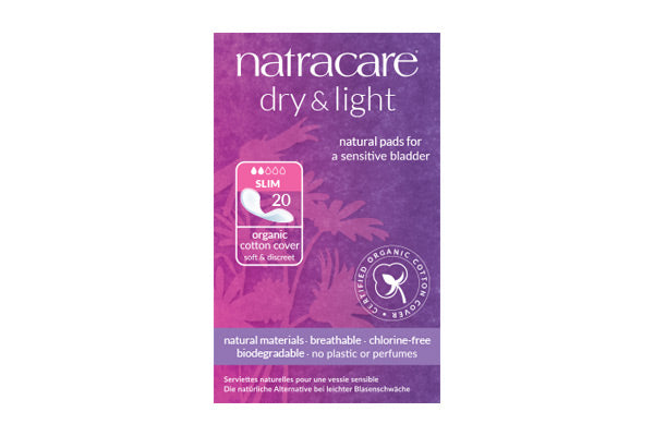 Dry & Light Natural Pads for a Sensitive Bladder