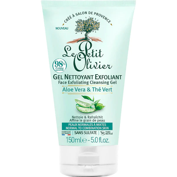 Aloe Vera & The Vert.  Face Exfoliating Cleansing Gel