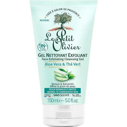 Aloe Vera & The Vert.  Face Exfoliating Cleansing Gel