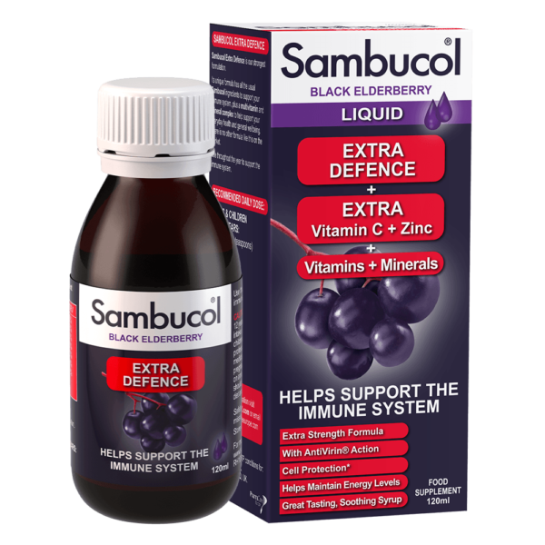 Sambucol Extra Defence + Extra Vitamin C + Zinc + Vitamins + Minerals