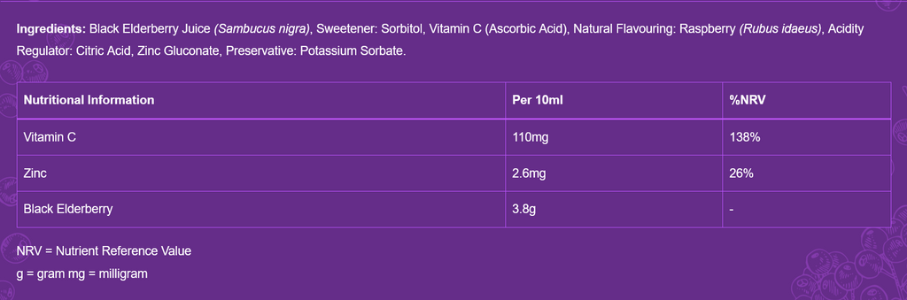Sambucol Immuno Forte Sugar Free + Vitamin C + Zinc