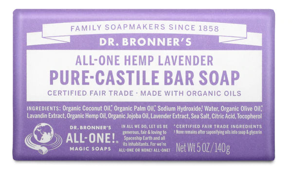 Dr. Bronner’s All-One Pure-Castile Lavender Bar Soap