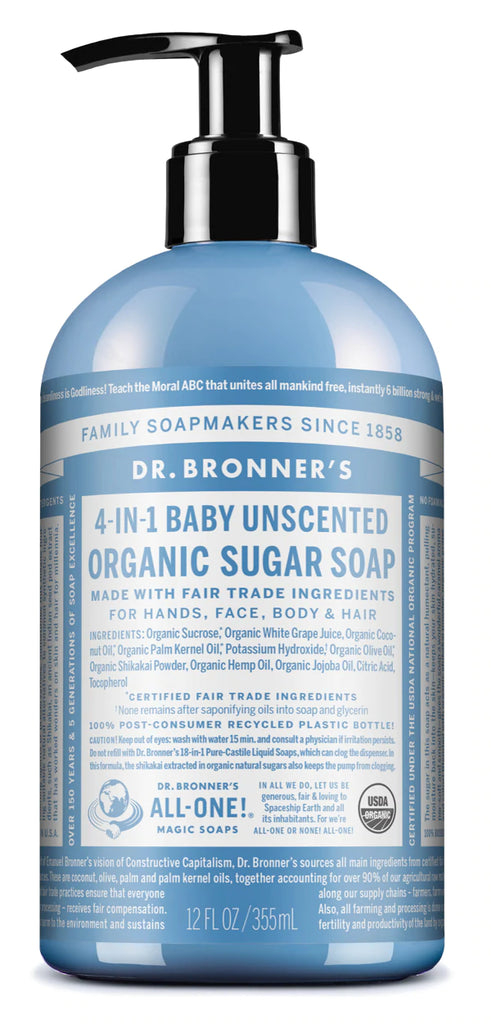 Organic Sugar Soap Baby Unscented