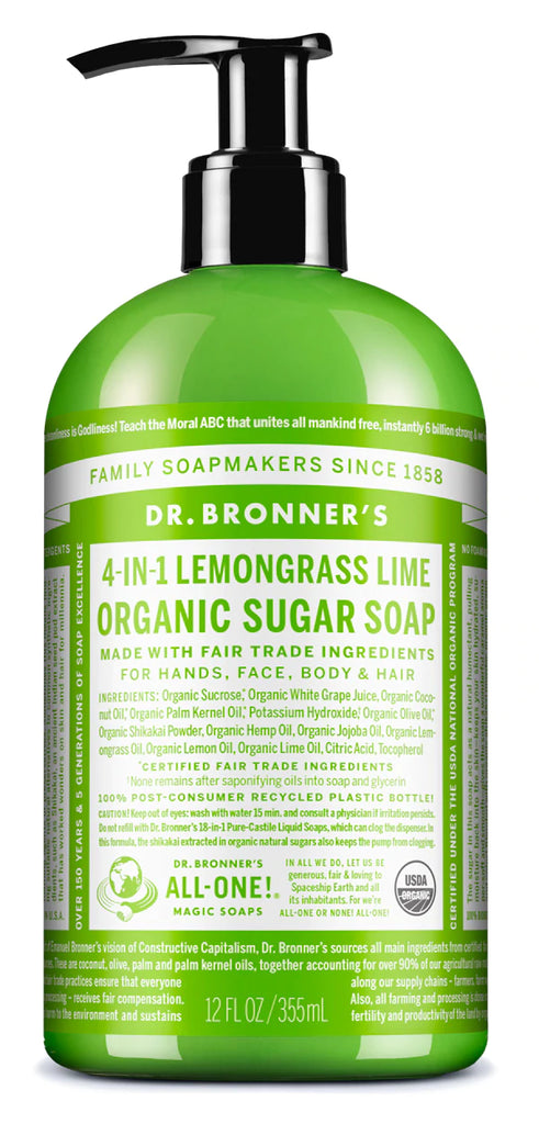Organic Sugar Soap Lemongrass Lime