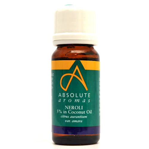 Absolute Aromas Neroli Essential Oil 10ml, 5% dilution in light coconut